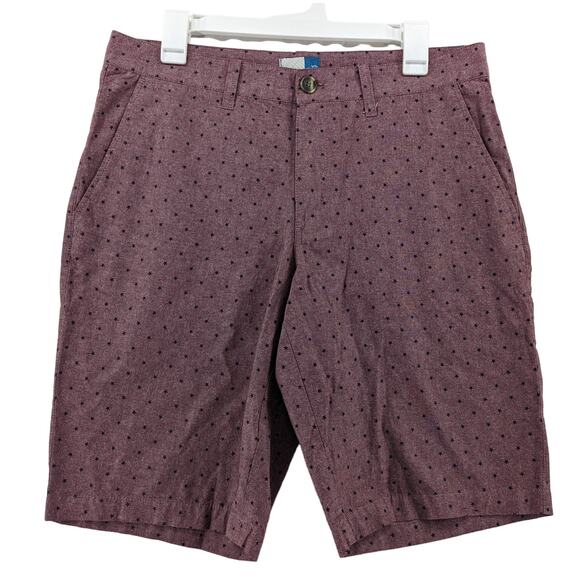 14th & Union Star Print Shorts 32W Red Blue Mens Regular Fit Bermuda Casual Work - Picture 1 of 9